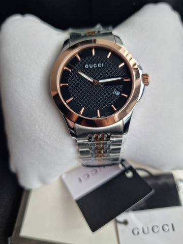 GUCCI Timeless Rose Gold PVD Men's Watch YA126410
